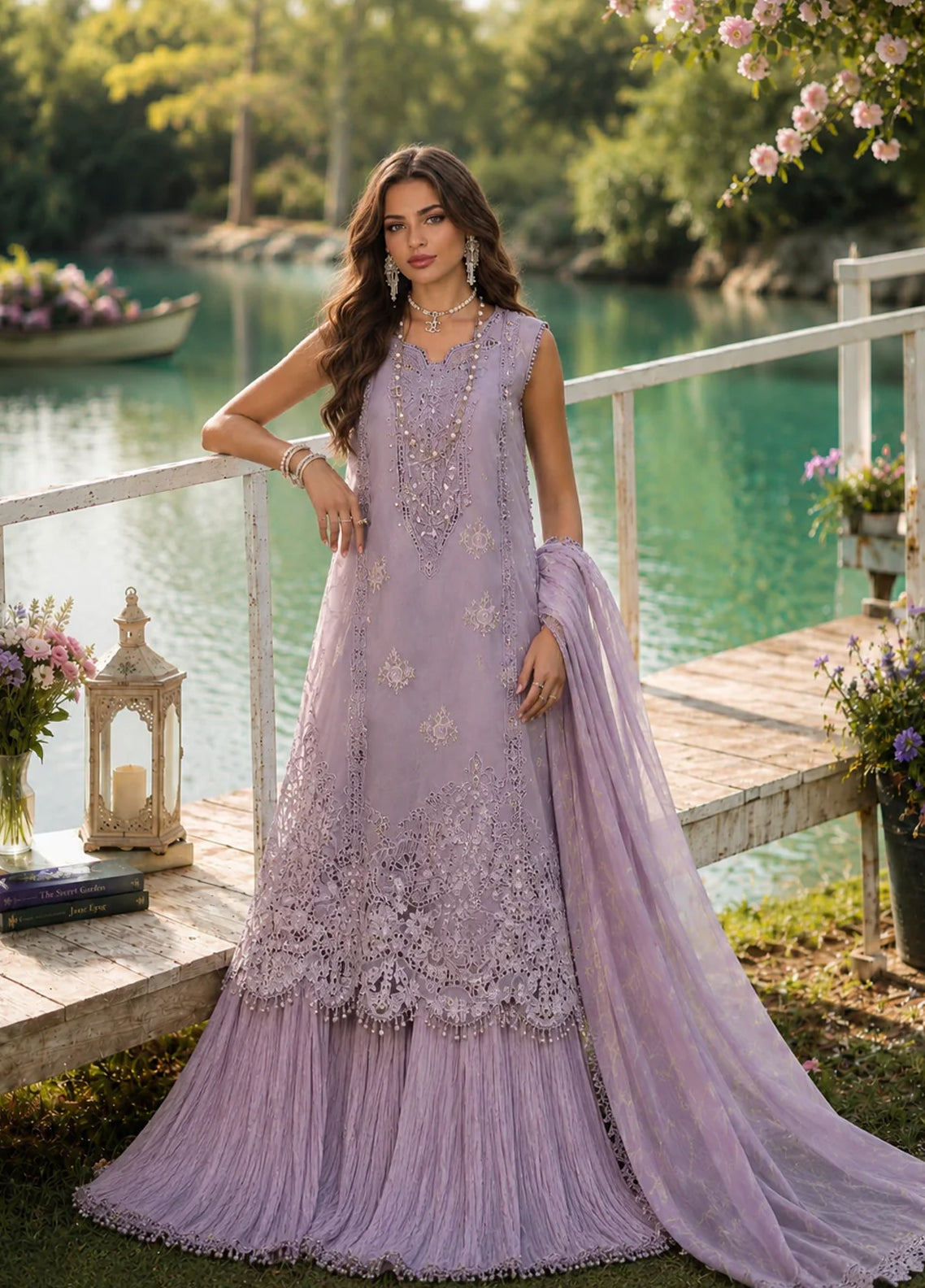 Noor By Saadia Asad Eid Luxury Printskhaas Embroidered Lawn 3 Piece Unstitched Suit NSA26ELPK D-4 LAVENDER LIGHTS Noor By Saadia Asad Eid Luxury Printskhaas Embroidered Lawn 3 Piece Unstitched Suit NSA26ELPK D-4 LAVENDER LIGHTS