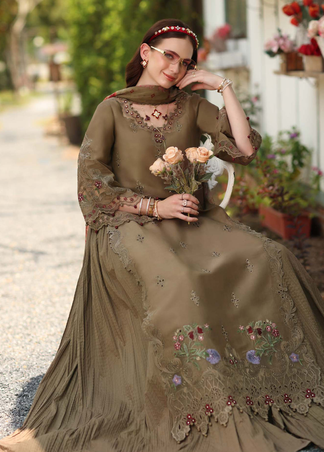 Noor By Saadia Asad Eid Luxury Printskhaas Embroidered Lawn 3 Piece Unstitched Suit NSA26ELPK D-8 MOCHA SIENNA Noor By Saadia Asad Eid Luxury Printskhaas Embroidered Lawn 3 Piece Unstitched Suit NSA26ELPK D-8 MOCHA SIENNA