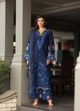 Noor By Saadia Asad Luxury Chikankari Lawn 3 Piece Unstitched Suit NSA26LC D-11