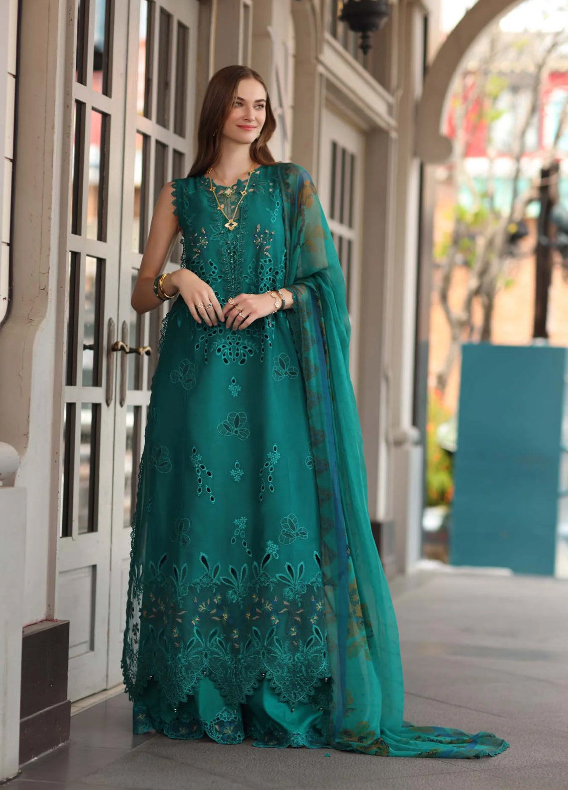 Noor By Saadia Asad Luxury Chikankari Lawn 3 Piece Unstitched Suit NSA26LC D-1 Noor By Saadia Asad Luxury Chikankari Lawn 3 Piece Unstitched Suit NSA26LC D-1
