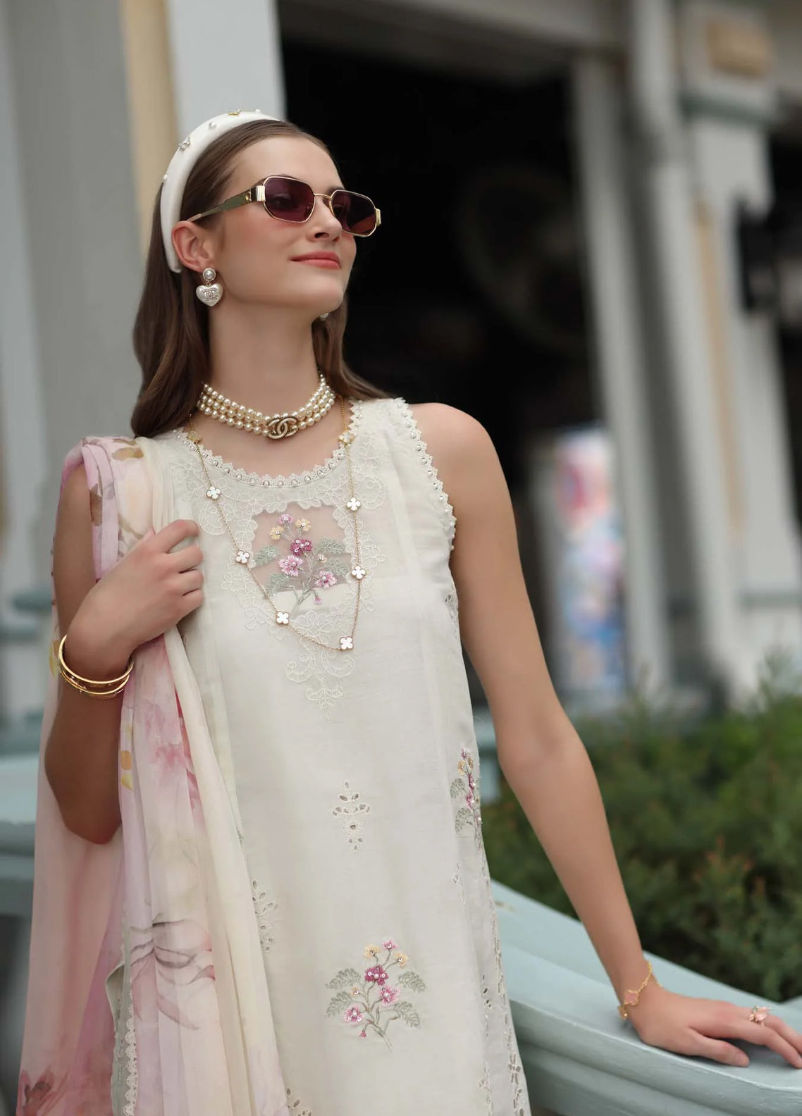 Noor By Saadia Asad Luxury Chikankari Lawn 3 Piece Unstitched Suit NSA26LC D-2 Noor By Saadia Asad Luxury Chikankari Lawn 3 Piece Unstitched Suit NSA26LC D-2