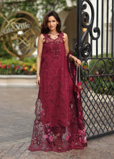 Noor By Saadia Asad Luxury Chikankari Lawn 3 Piece Unstitched Suit NSA26LC D-3