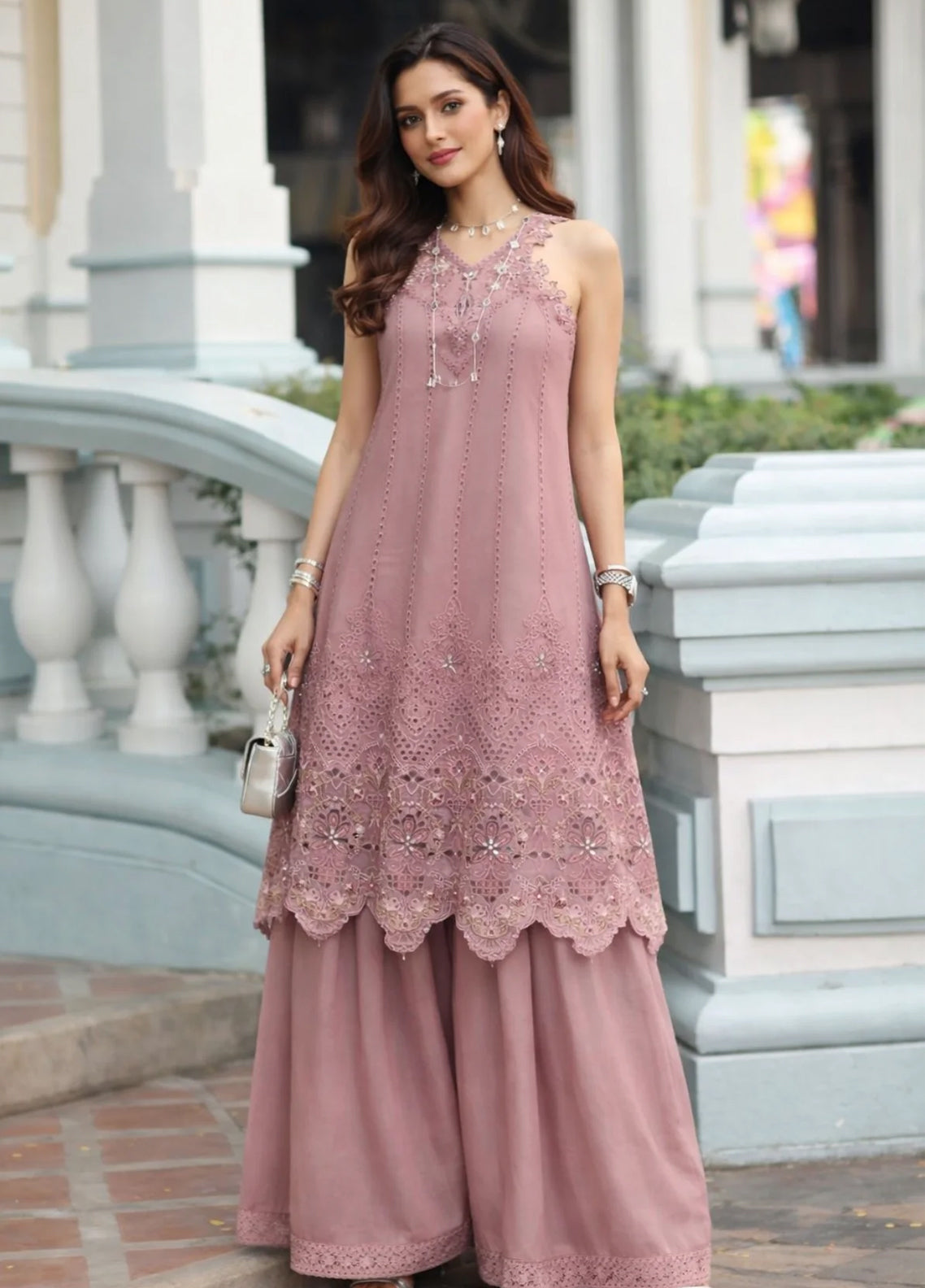 Noor By Saadia Asad Luxury Chikankari Lawn 3 Piece Unstitched Suit NSA26LC D-8 Noor By Saadia Asad Luxury Chikankari Lawn 3 Piece Unstitched Suit NSA26LC D-8