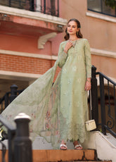 Noor By Saadia Asad Luxury Embroidered Lawn 3 Piece Unstitched Suit NSA26ELP D-2A OPAL MINT