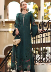 Noor By Saadia Asad Luxury Embroidered Lawn 3 Piece Unstitched Suit NSA26ELP D-5A TEAL GROVE