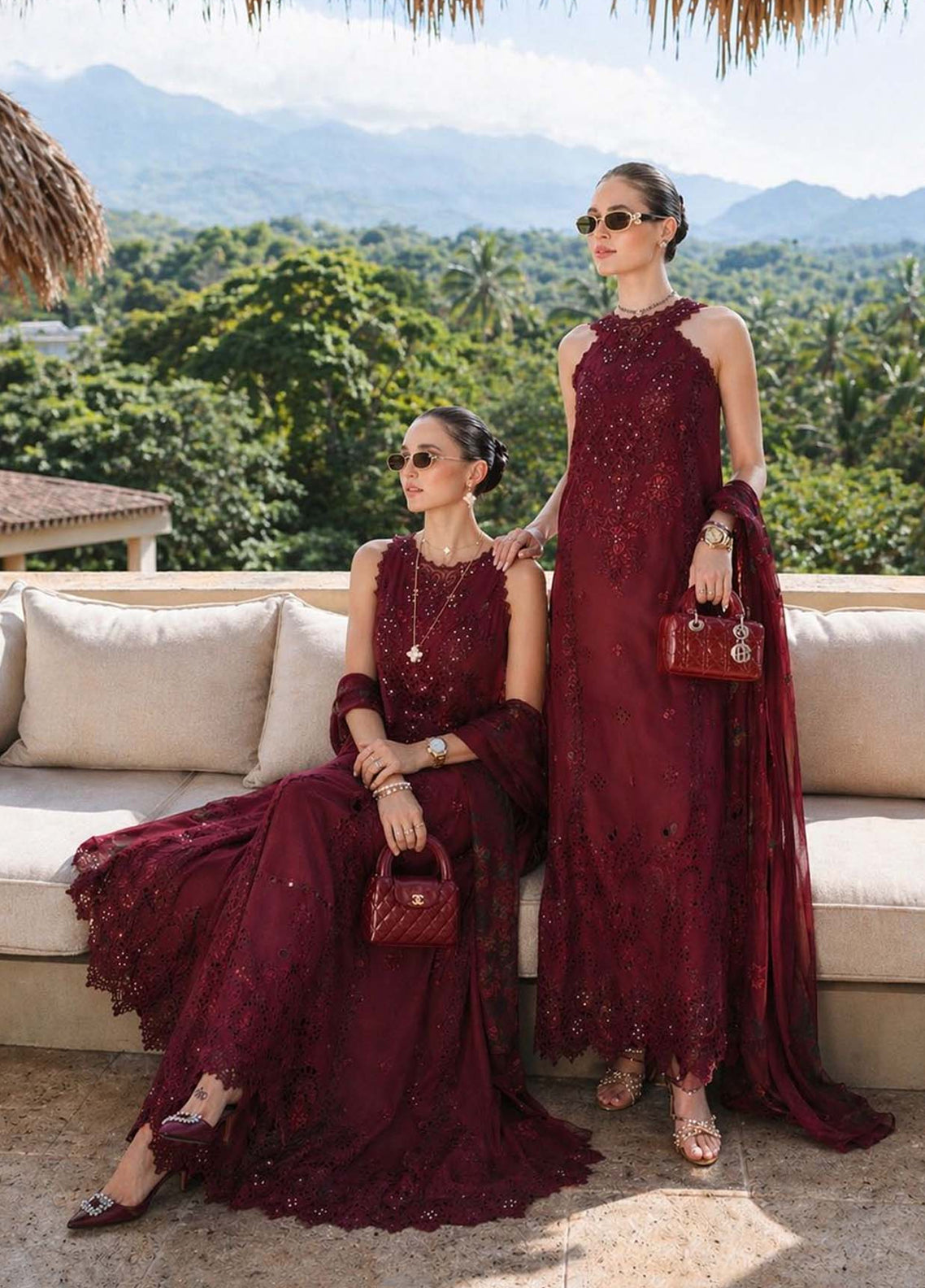 Noor By Saadia Asad Luxury Embroidered Schiffli Laserkari Lawn 3 Piece Unstitched Suit NSA26ELSL D-12 Amalfi Rouge Noor By Saadia Asad Luxury Embroidered Schiffli Laserkari Lawn 3 Piece Unstitched Suit NSA26ELSL D-12 Amalfi Rouge
