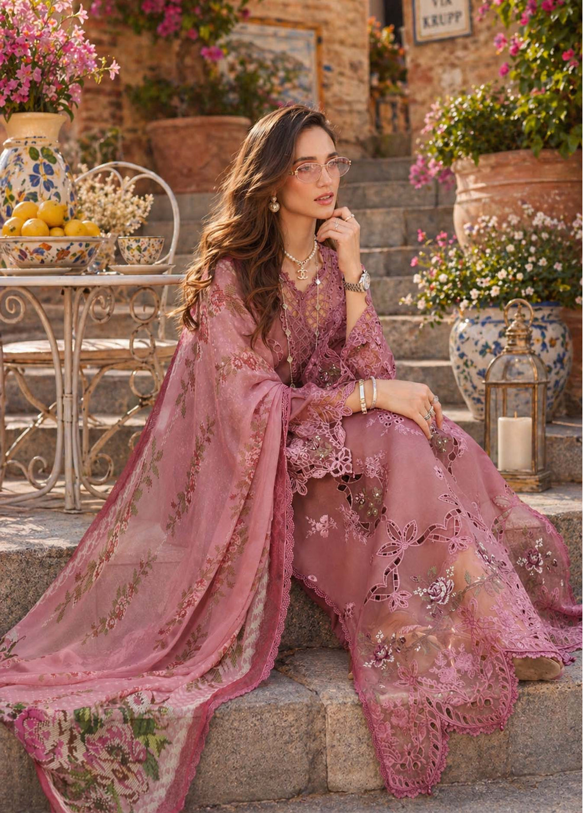 Noor By Saadia Asad Luxury Embroidered Schiffli Laserkari Lawn 3 Piece Unstitched Suit NSA26ELSL D-1 Rose Allure Noor By Saadia Asad Luxury Embroidered Schiffli Laserkari Lawn 3 Piece Unstitched Suit NSA26ELSL D-1 Rose Allure