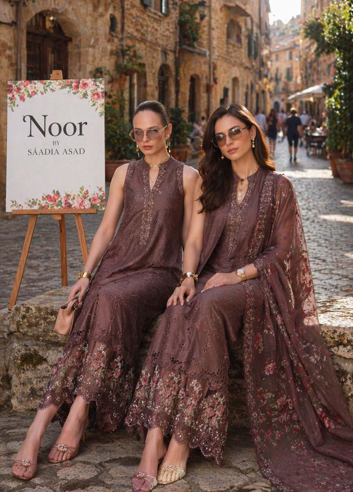 Noor By Saadia Asad Luxury Embroidered Schiffli Laserkari Lawn 3 Piece Unstitched Suit NSA26ELSL D-3 Espresso Rose Noor By Saadia Asad Luxury Embroidered Schiffli Laserkari Lawn 3 Piece Unstitched Suit NSA26ELSL D-3 Espresso Rose