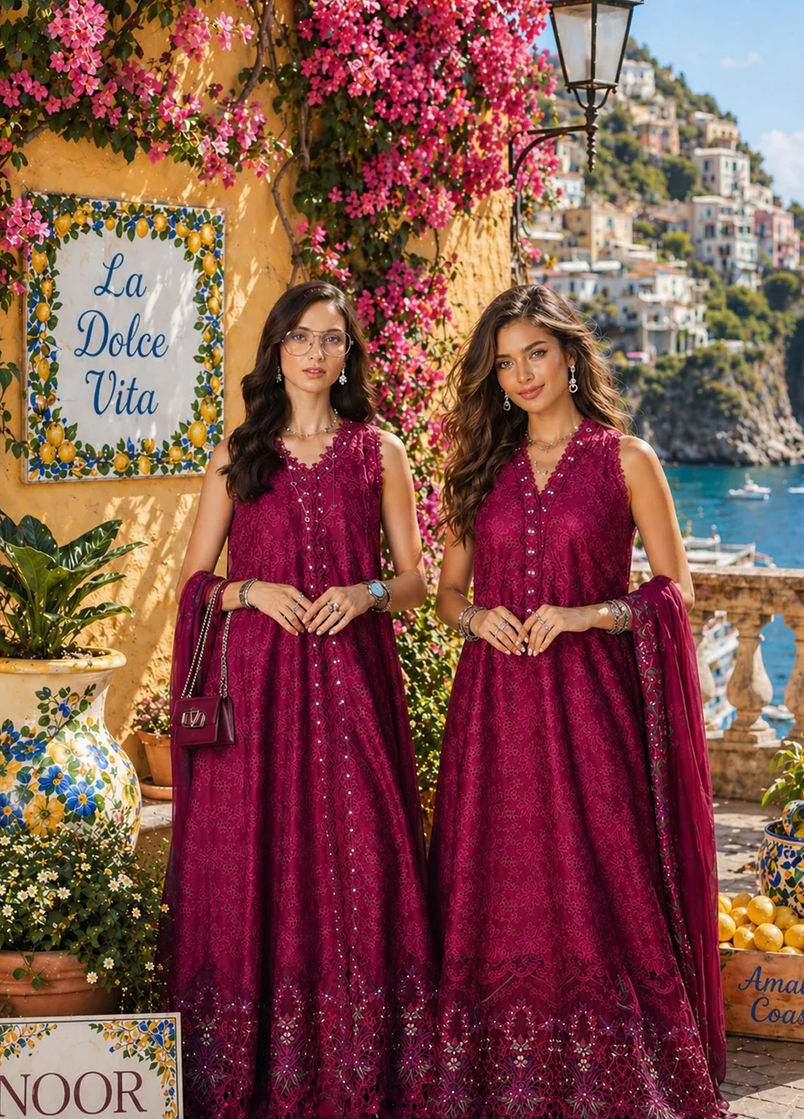 Noor By Saadia Asad Luxury Embroidered Schiffli Laserkari Lawn 3 Piece Unstitched Suit NSA26ELSL D-4 Fuchia Elegance Noor By Saadia Asad Luxury Embroidered Schiffli Laserkari Lawn 3 Piece Unstitched Suit NSA26ELSL D-4 Fuchia Elegance