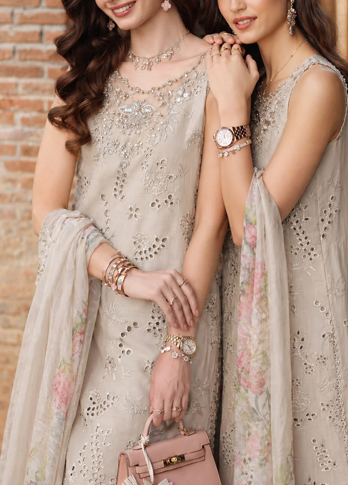 Noor By Saadia Asad Luxury Embroidered Schiffli Laserkari Lawn 3 Piece Unstitched Suit NSA26ELSL D-7 Gris Tourtelle Noor By Saadia Asad Luxury Embroidered Schiffli Laserkari Lawn 3 Piece Unstitched Suit NSA26ELSL D-7 Gris Tourtelle