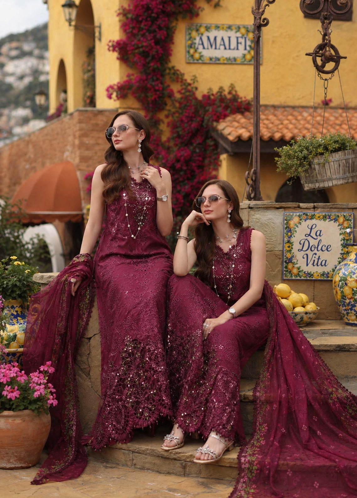 Noor By Saadia Asad Luxury Embroidered Schiffli Laserkari Lawn 3 Piece Unstitched Suit NSA26ELSL D-8 Rasberry love Noor By Saadia Asad Luxury Embroidered Schiffli Laserkari Lawn 3 Piece Unstitched Suit NSA26ELSL D-8 Rasberry love