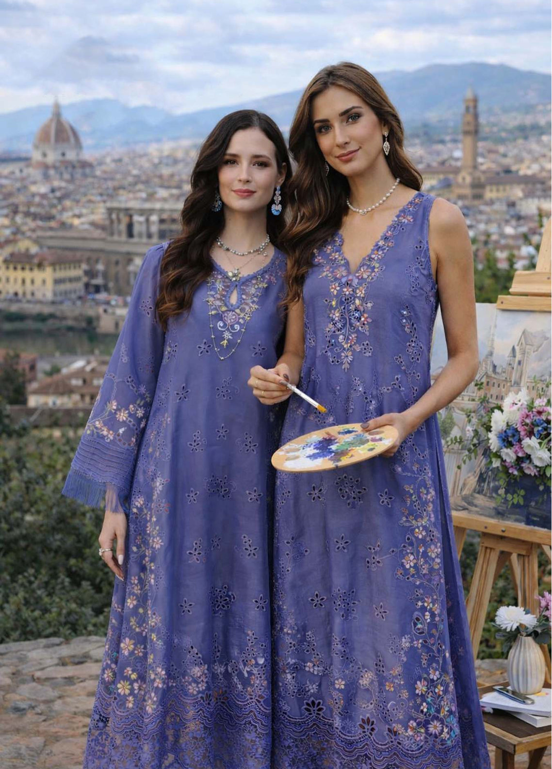 Noor By Saadia Asad Luxury Embroidered Schiffli Laserkari Lawn 3 Piece Unstitched Suit NSA26ELSL D-9 Tropical indigo Noor By Saadia Asad Luxury Embroidered Schiffli Laserkari Lawn 3 Piece Unstitched Suit NSA26ELSL D-9 Tropical indigo