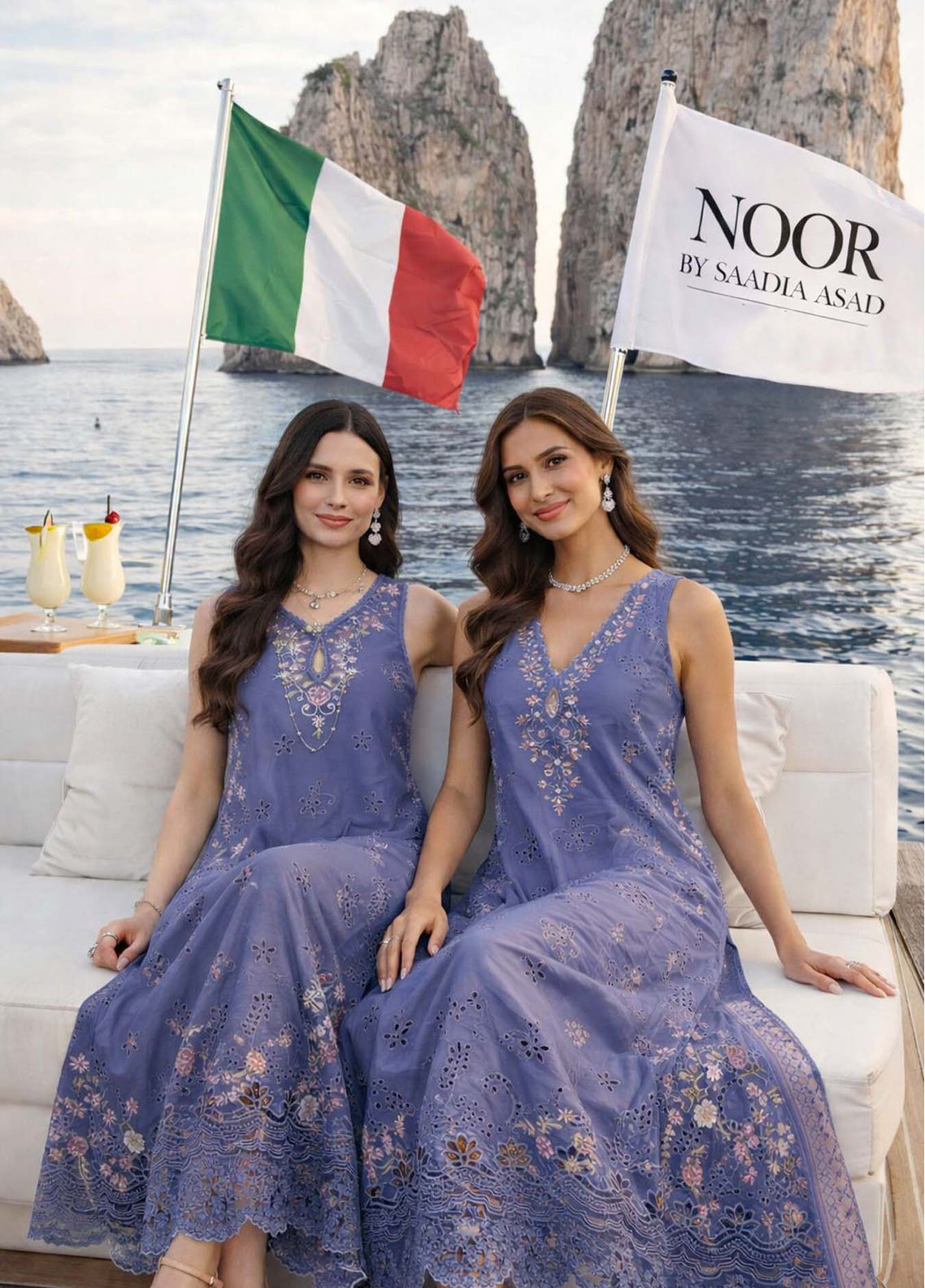 Noor By Saadia Asad Luxury Embroidered Schiffli Laserkari Lawn 3 Piece Unstitched Suit NSA26ELSL D-9 Tropical indigo Noor By Saadia Asad Luxury Embroidered Schiffli Laserkari Lawn 3 Piece Unstitched Suit NSA26ELSL D-9 Tropical indigo