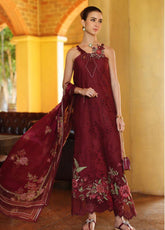 Noor By Saadia Asad Luxury Handwork Schiffli Lawn 3 Piece Unstitched Suit NSA26LEHSL D-10A ROSELLE