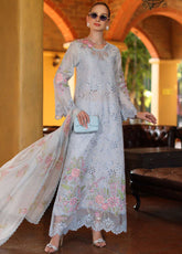 Noor By Saadia Asad Luxury Handwork Schiffli Lawn 3 Piece Unstitched Suit NSA26LEHSL D-10B ROSELLE