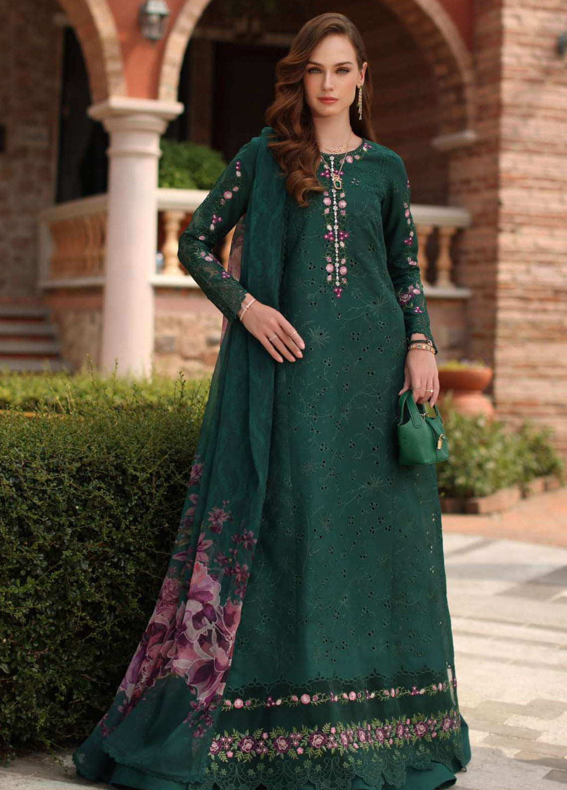 Noor By Saadia Asad Luxury Handwork Schiffli Lawn 3 Piece Unstitched Suit NSA26LEHSL D-1A SORINA Noor By Saadia Asad Luxury Handwork Schiffli Lawn 3 Piece Unstitched Suit NSA26LEHSL D-1A SORINA