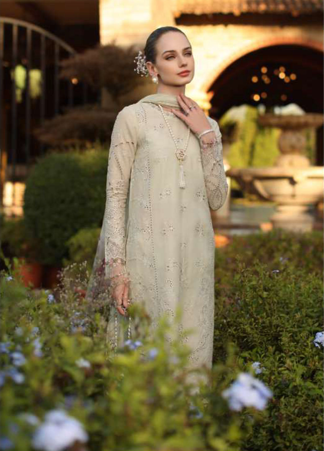 Noor By Saadia Asad Luxury Handwork Schiffli Lawn 3 Piece Unstitched Suit NSA26LEHSL D-2B ALOURA Noor By Saadia Asad Luxury Handwork Schiffli Lawn 3 Piece Unstitched Suit NSA26LEHSL D-2B ALOURA