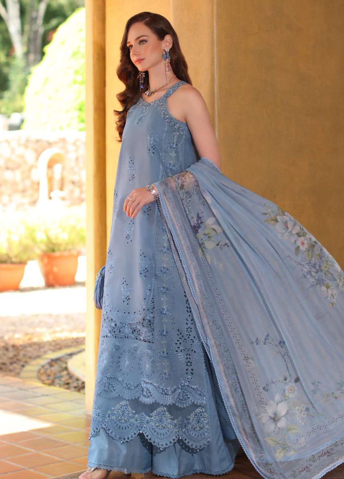 Noor By Saadia Asad Luxury Handwork Schiffli Lawn 3 Piece Unstitched Suit NSA26LEHSL D-3A MIRELLE Noor By Saadia Asad Luxury Handwork Schiffli Lawn 3 Piece Unstitched Suit NSA26LEHSL D-3A MIRELLE