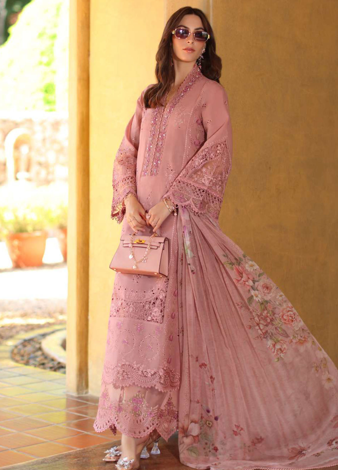 Noor By Saadia Asad Luxury Handwork Schiffli Lawn 3 Piece Unstitched Suit NSA26LEHSL D-3B MIRELLE Noor By Saadia Asad Luxury Handwork Schiffli Lawn 3 Piece Unstitched Suit NSA26LEHSL D-3B MIRELLE