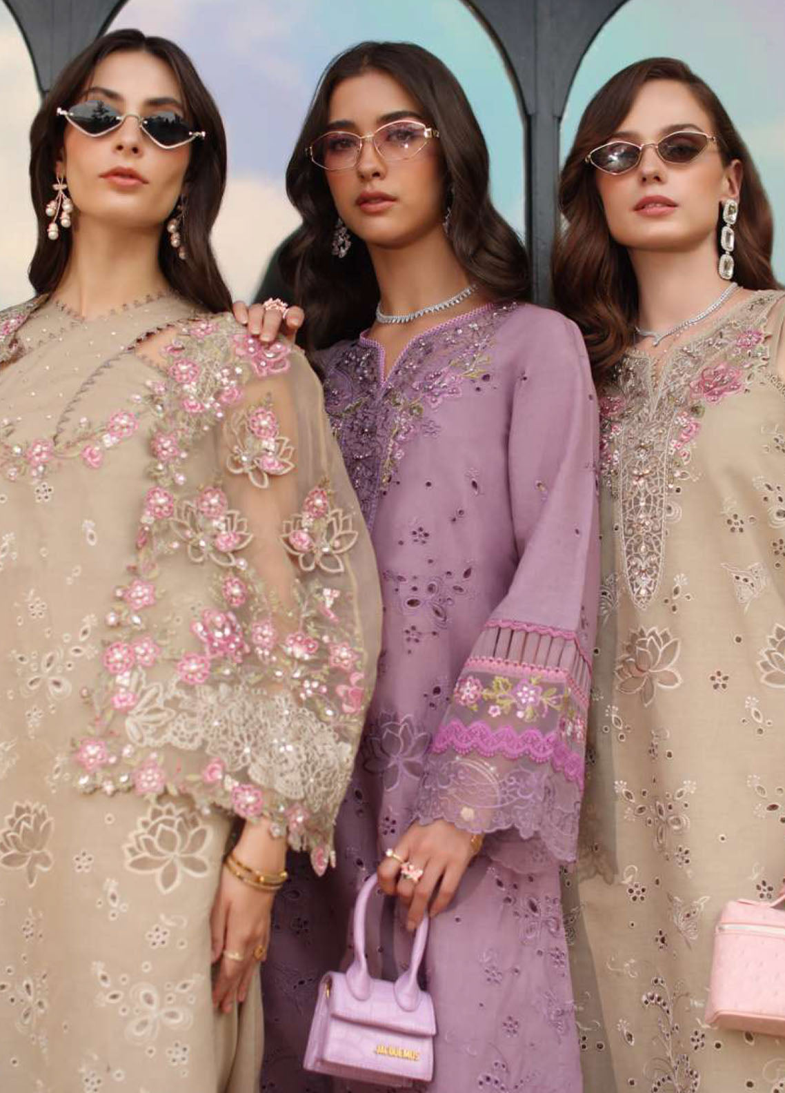 Noor By Saadia Asad Luxury Handwork Schiffli Lawn 3 Piece Unstitched Suit NSA26LEHSL D-9A VELISSE Noor By Saadia Asad Luxury Handwork Schiffli Lawn 3 Piece Unstitched Suit NSA26LEHSL D-9A VELISSE