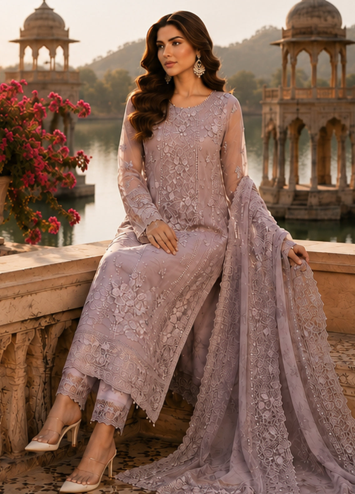 Noor By Saadia Asad Nooriyah Luxury Embroidered Chiffon 3 Piece Unstitched Suit NSA26NLEC D-06 VINTAGE MAUVE Noor By Saadia Asad Nooriyah Luxury Embroidered Chiffon 3 Piece Unstitched Suit NSA26NLEC D-06 VINTAGE MAUVE