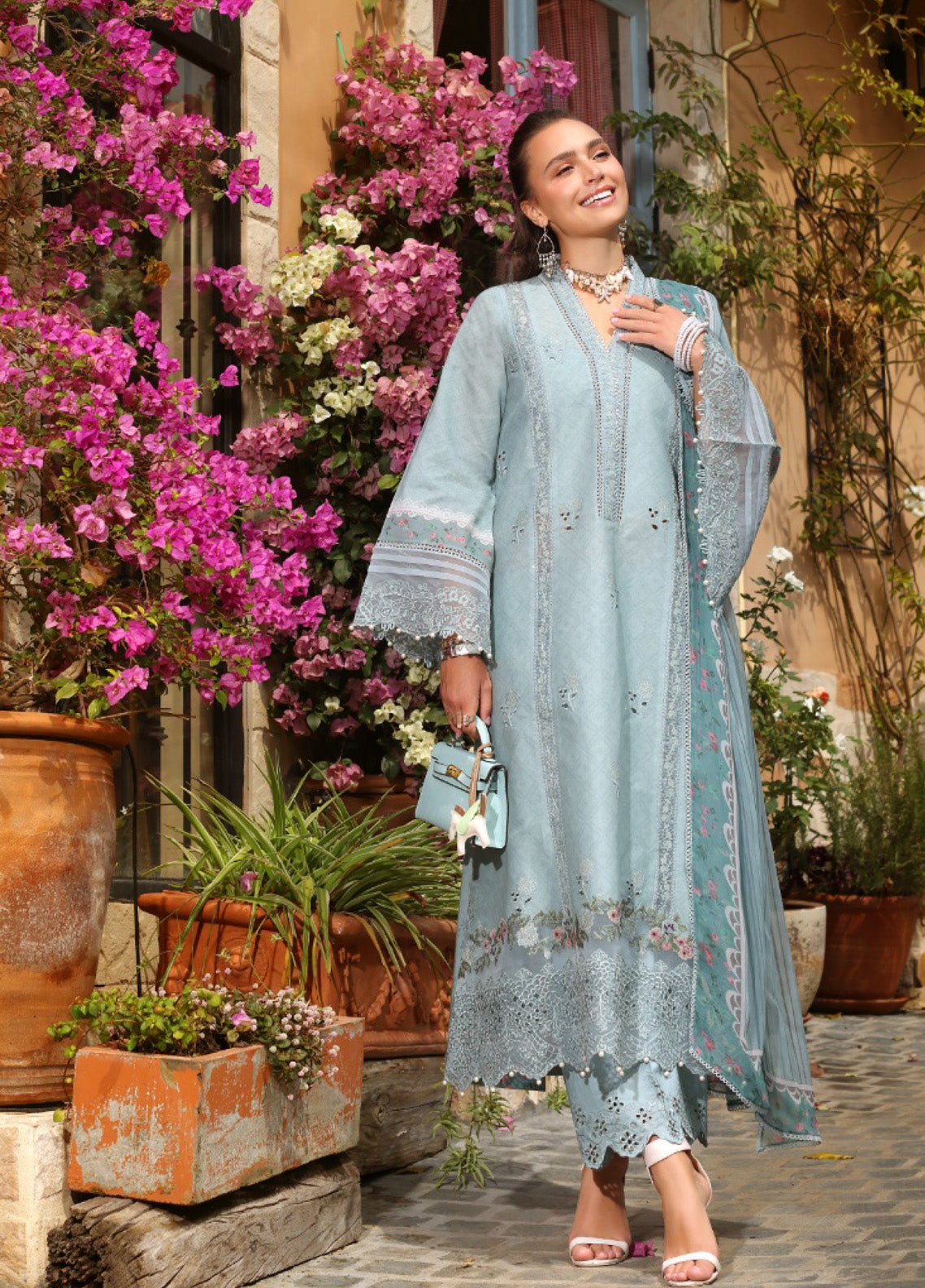 Noor by Saadia Asad Embroidered Lawn Suits Unstitched 3 Piece - SA25EL 5B Noor by Saadia Asad Embroidered Lawn Suits Unstitched 3 Piece - SA25EL 5B