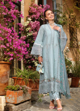 Noor by Saadia Asad Embroidered Lawn Suits Unstitched 3 Piece - SA25EL 5B