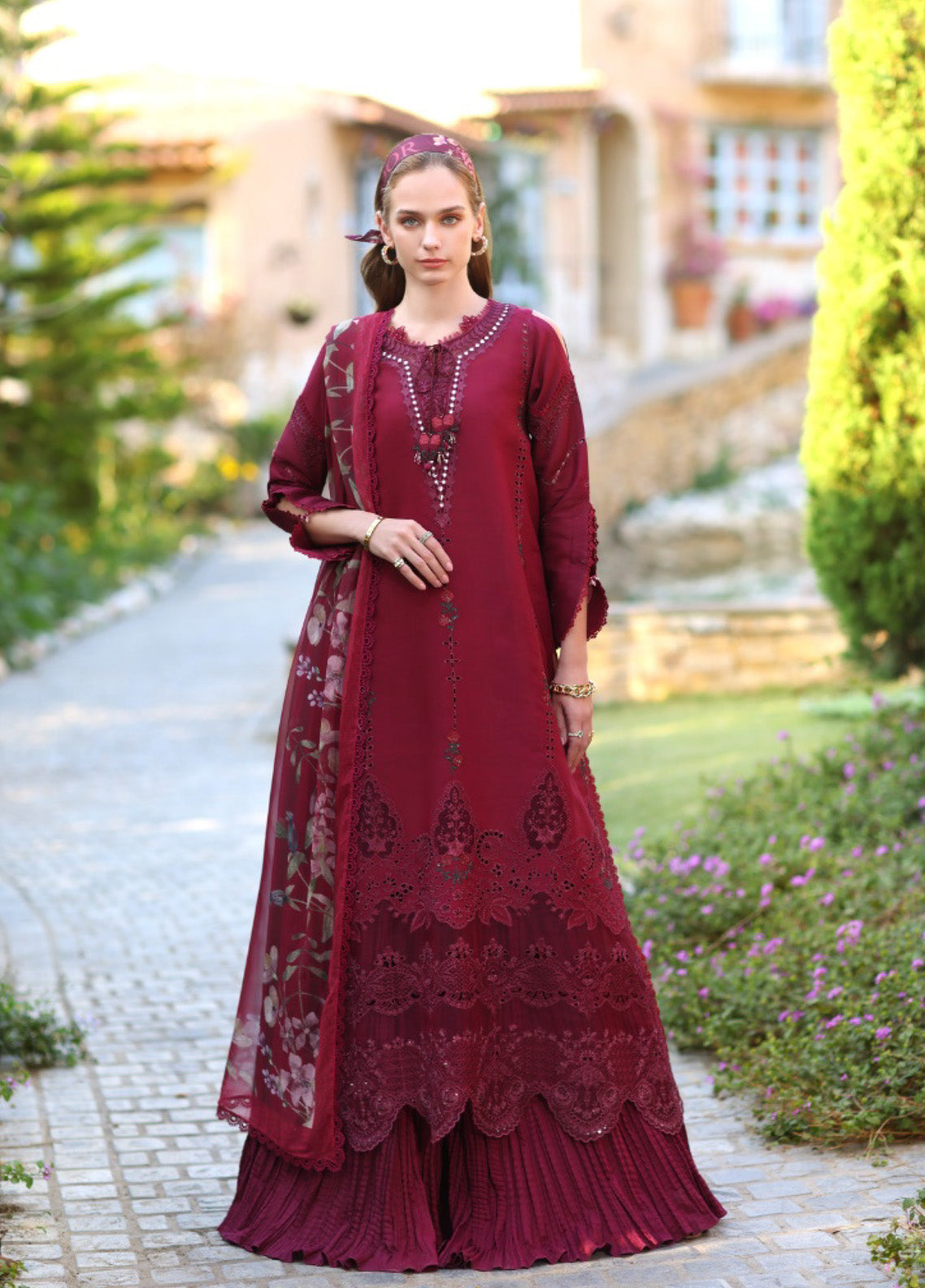 Noor by Saadia Asad Embroidered Lawn Suits Unstitched 3 Piece - SA25EL 6A Noor by Saadia Asad Embroidered Lawn Suits Unstitched 3 Piece - SA25EL 6A
