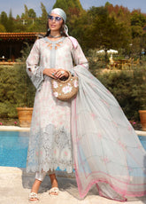 Noor by Saadia Asad Embroidered Lawn Suits Unstitched 3 Piece - SA25EL 7B