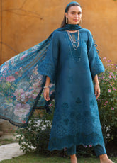 Noor by Saadia Asad Embroidered Lawn Suits Unstitched 3 Piece - SA25EL 8B
