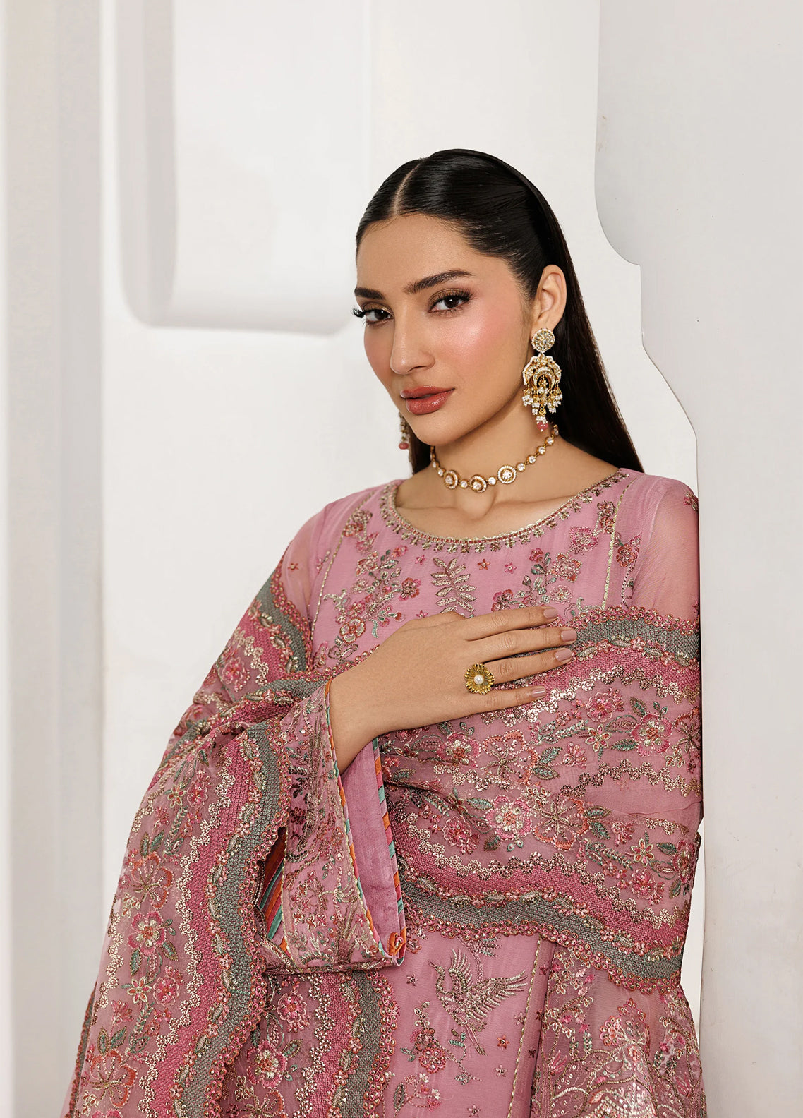 Nourah By Zarif Embroidered Chiffon 3 Piece Unstitched Suit ZF26N D-03 SHAYRA Nourah By Zarif Embroidered Chiffon 3 Piece Unstitched Suit ZF26N D-03 SHAYRA