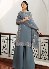 Nourah By Zarif Embroidered Chiffon 3 Piece Unstitched Suit ZF26N D-05 ZARMINA
