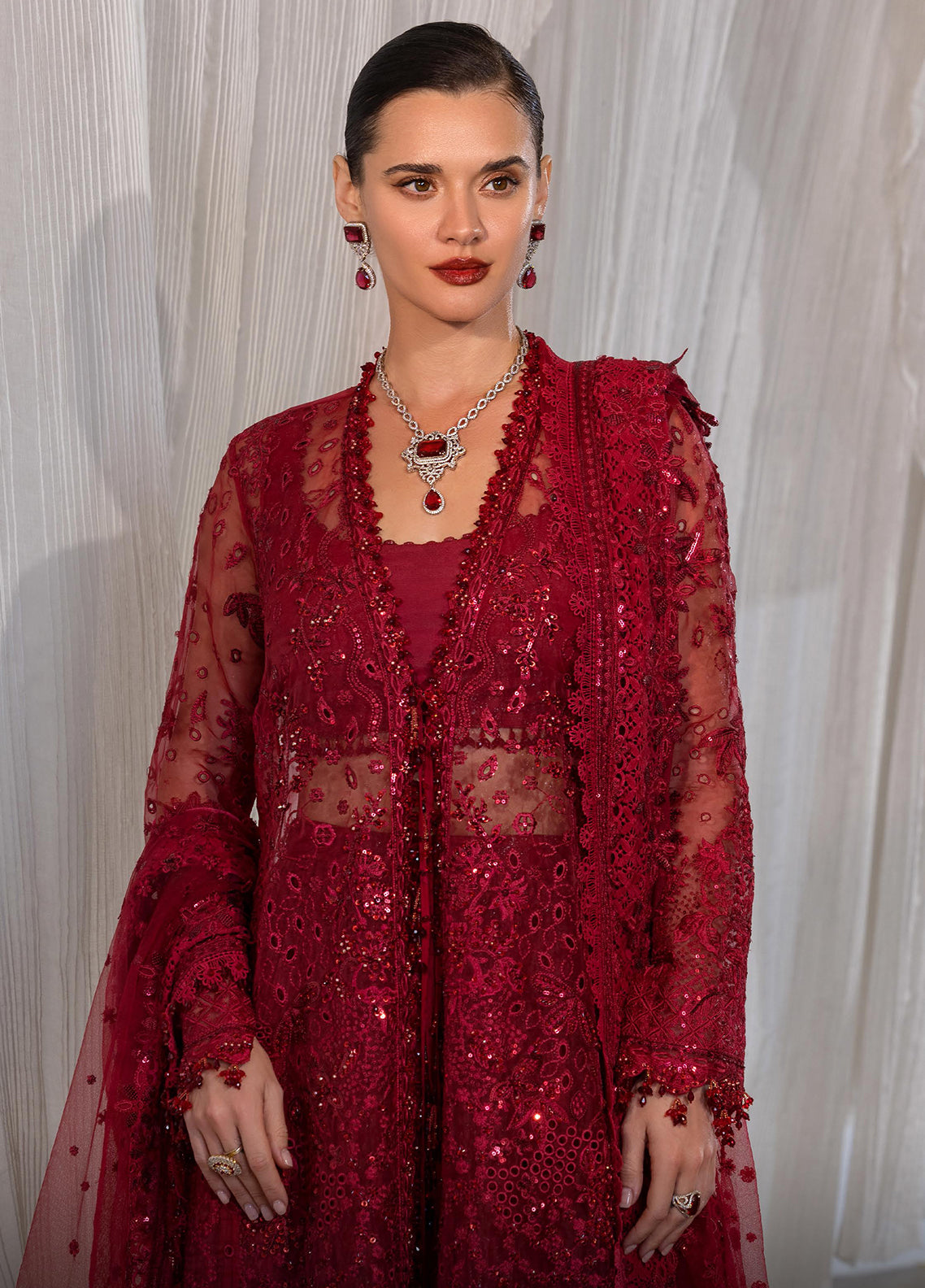 Nur By Sobia Nazir Festive Embroidered Organza 3 Piece Unstitched Suit SN26NF D-7 Nur By Sobia Nazir Festive Embroidered Organza 3 Piece Unstitched Suit SN26NF D-7