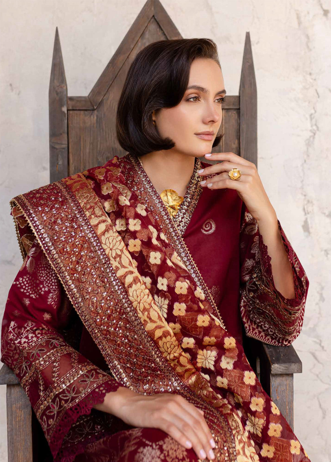 Nureh Embroidered Jacquard Lawn Suits Unstitched 3 Piece - NU25EL NE-155 Nureh Embroidered Jacquard Lawn Suits Unstitched 3 Piece - NU25EL NE-155