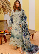 Nureh Embroidered Lawn Doriya Suits Unstitched 3 Piece - NU25GL NSG-183