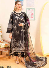 Nureh Embroidered Lawn Doriya Suits Unstitched 3 Piece - NU25GL NSG-185