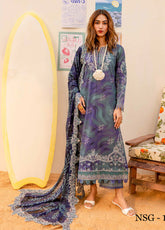 Nureh Embroidered Lawn Doriya Suits Unstitched 3 Piece - NU25GL NSG-186