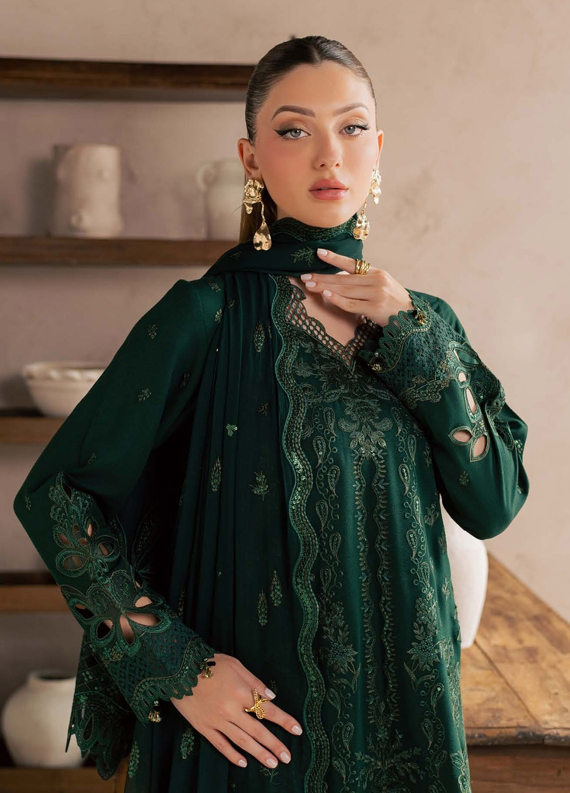 Nureh Exclusive Embroidered Karandi 3 Piece Unstitched Suit NU26EEK D-NEK-271 Nureh Exclusive Embroidered Karandi 3 Piece Unstitched Suit NU26EEK D-NEK-271