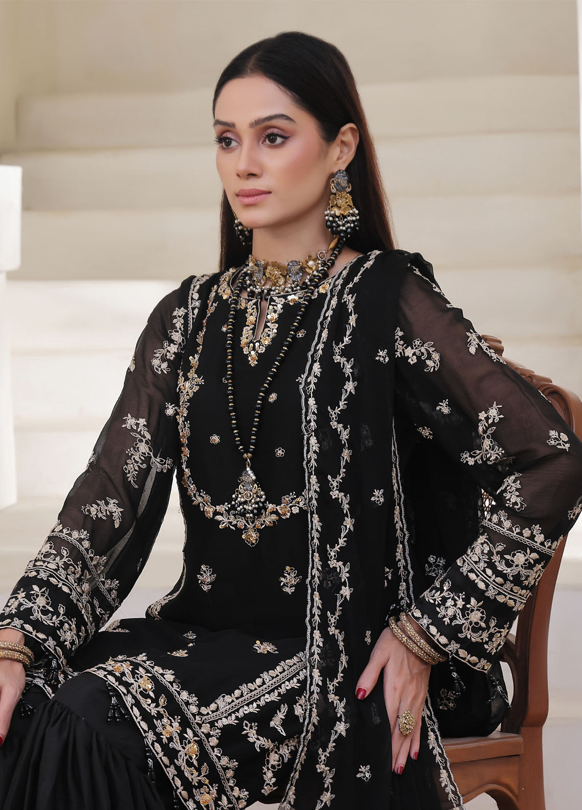 Nurin by Soghat Creation Embroidered Chiffon Suits Unstitched 3 Piece - SC25NC 03 Nurin by Soghat Creation Embroidered Chiffon Suits Unstitched 3 Piece - SC25NC 03