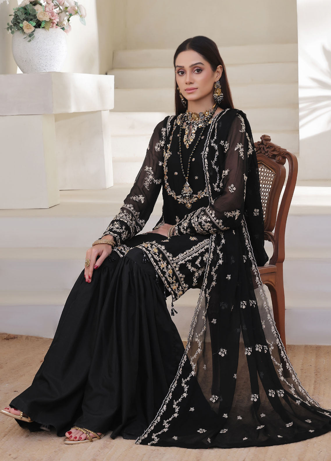 Nurin by Soghat Creation Embroidered Chiffon Suits Unstitched 3 Piece - SC25NC 03 Nurin by Soghat Creation Embroidered Chiffon Suits Unstitched 3 Piece - SC25NC 03