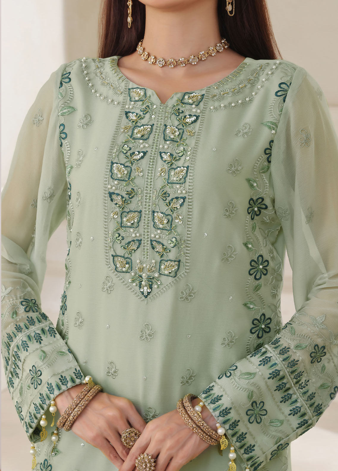 Nurin by Soghat Creation Embroidered Chiffon Suits Unstitched 3 Piece - SC25NC 04 Nurin by Soghat Creation Embroidered Chiffon Suits Unstitched 3 Piece - SC25NC 04