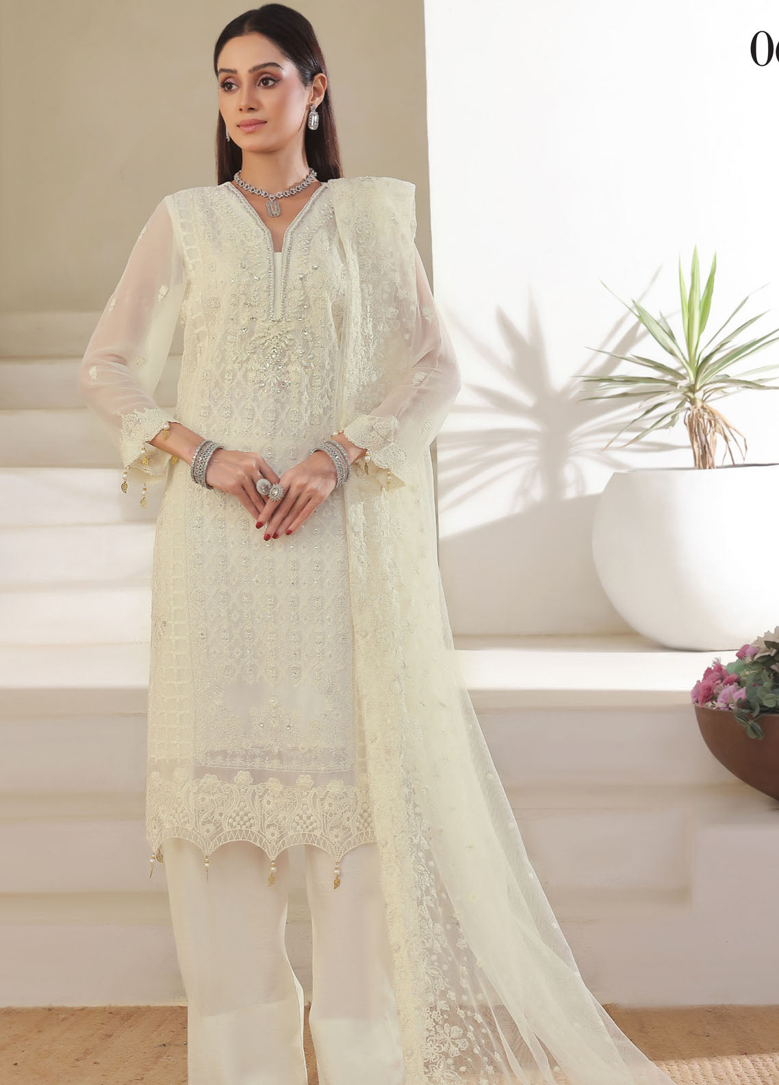Nurin by Soghat Creation Embroidered Chiffon Suits Unstitched 3 Piece - SC25NC 06 Nurin by Soghat Creation Embroidered Chiffon Suits Unstitched 3 Piece - SC25NC 06