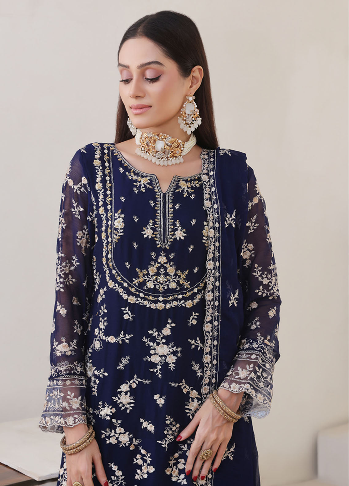 Nurin by Soghat Creation Embroidered Chiffon Suits Unstitched 3 Piece - SC25NC 07 Nurin by Soghat Creation Embroidered Chiffon Suits Unstitched 3 Piece - SC25NC 07