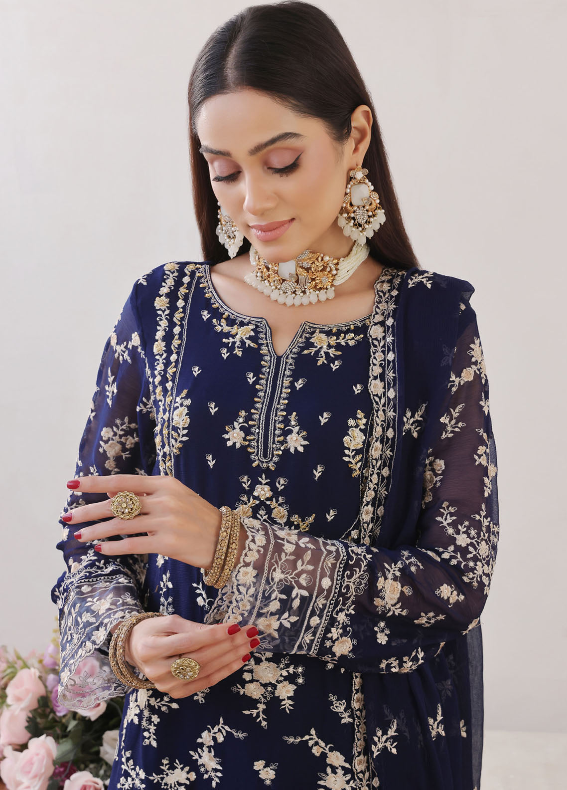 Nurin by Soghat Creation Embroidered Chiffon Suits Unstitched 3 Piece - SC25NC 07 Nurin by Soghat Creation Embroidered Chiffon Suits Unstitched 3 Piece - SC25NC 07