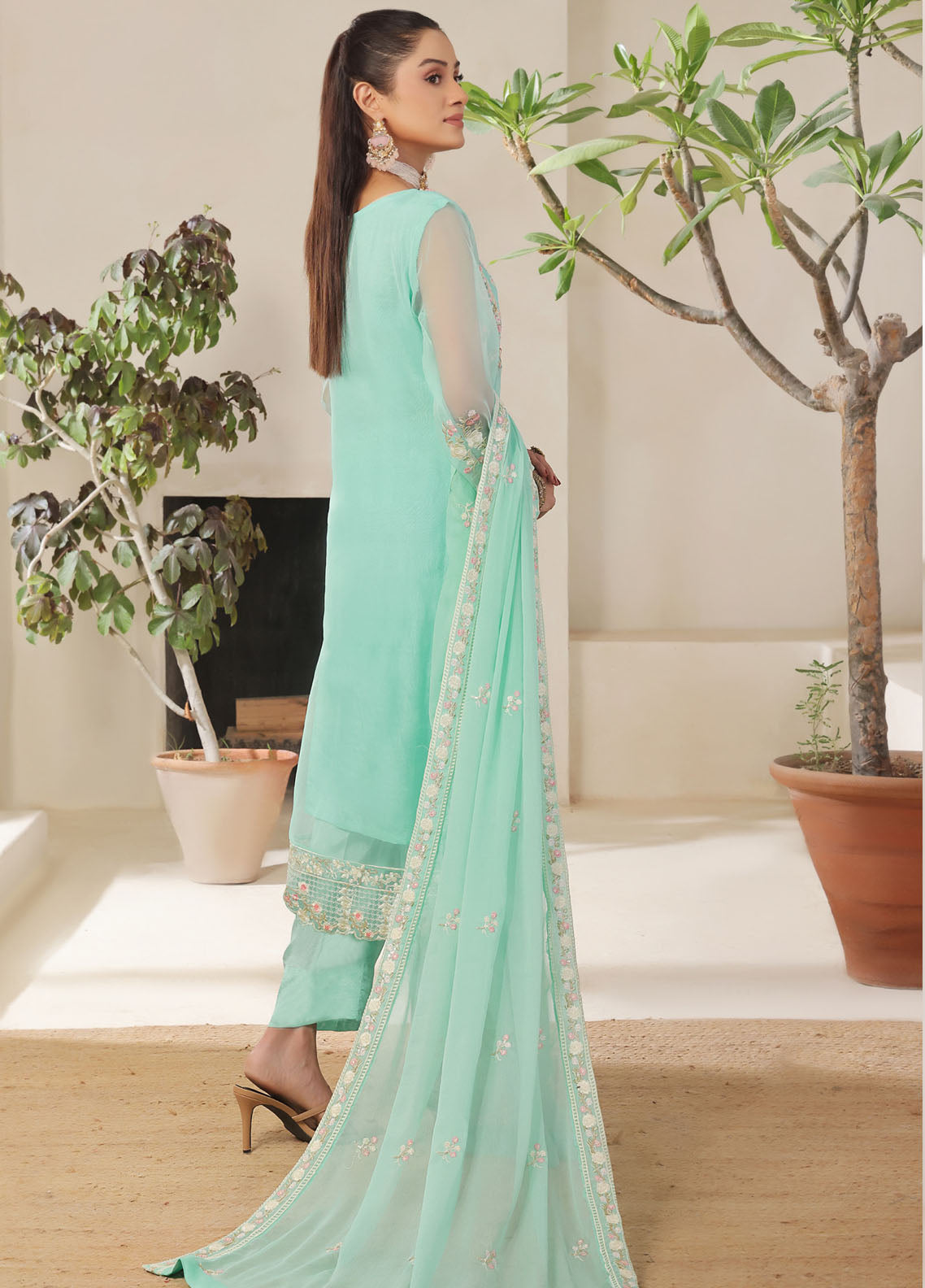 Nurin by Soghat Creation Embroidered Chiffon Suits Unstitched 3 Piece - SC25NC 08 Nurin by Soghat Creation Embroidered Chiffon Suits Unstitched 3 Piece - SC25NC 08