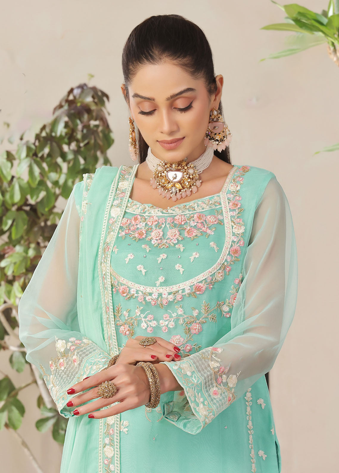 Nurin by Soghat Creation Embroidered Chiffon Suits Unstitched 3 Piece - SC25NC 08 Nurin by Soghat Creation Embroidered Chiffon Suits Unstitched 3 Piece - SC25NC 08