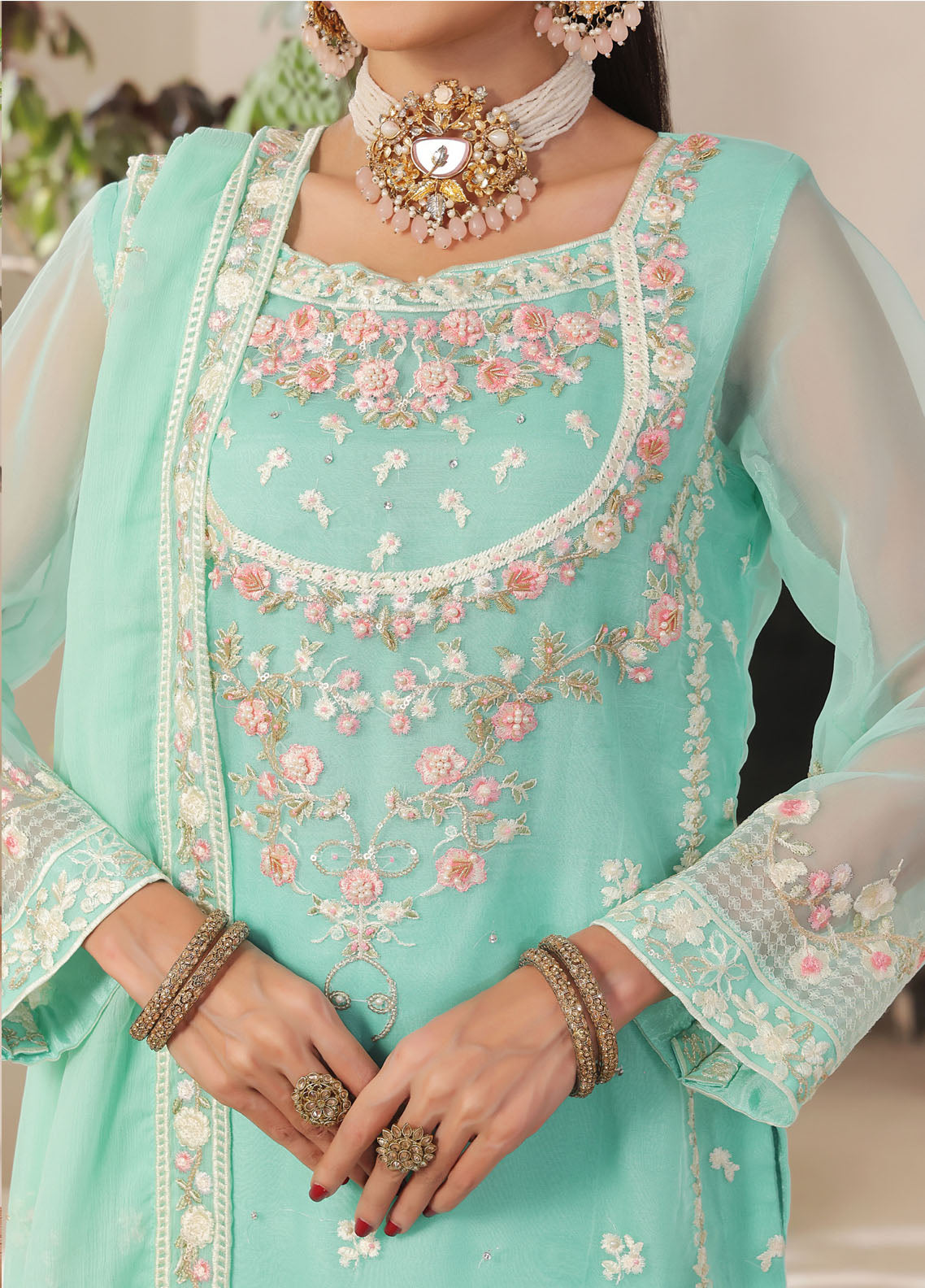 Nurin by Soghat Creation Embroidered Chiffon Suits Unstitched 3 Piece - SC25NC 08 Nurin by Soghat Creation Embroidered Chiffon Suits Unstitched 3 Piece - SC25NC 08