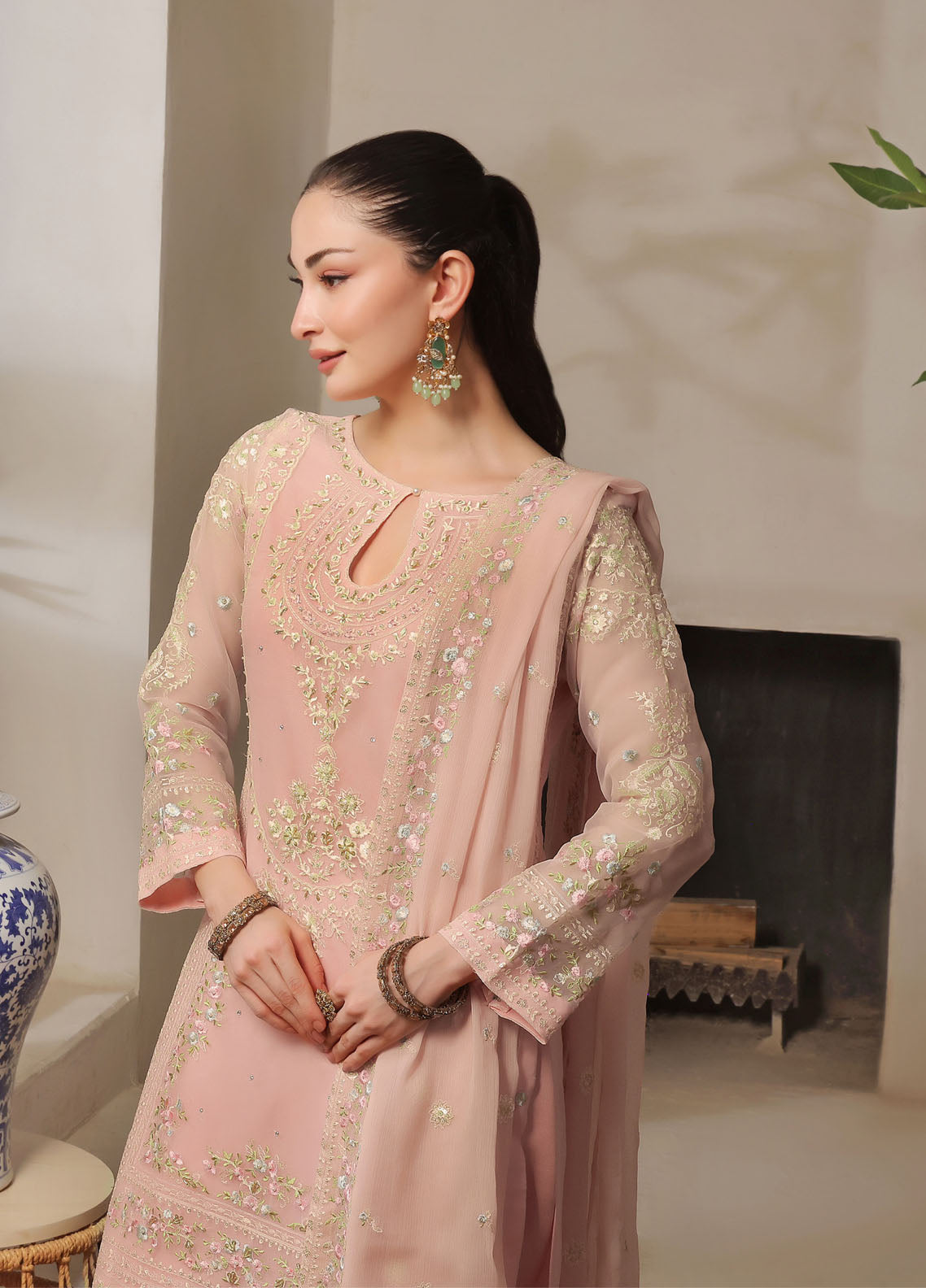 Nurin by Soghat Creation Embroidered Chiffon Suits Unstitched 3 Piece - SC25NC 09 Nurin by Soghat Creation Embroidered Chiffon Suits Unstitched 3 Piece - SC25NC 09