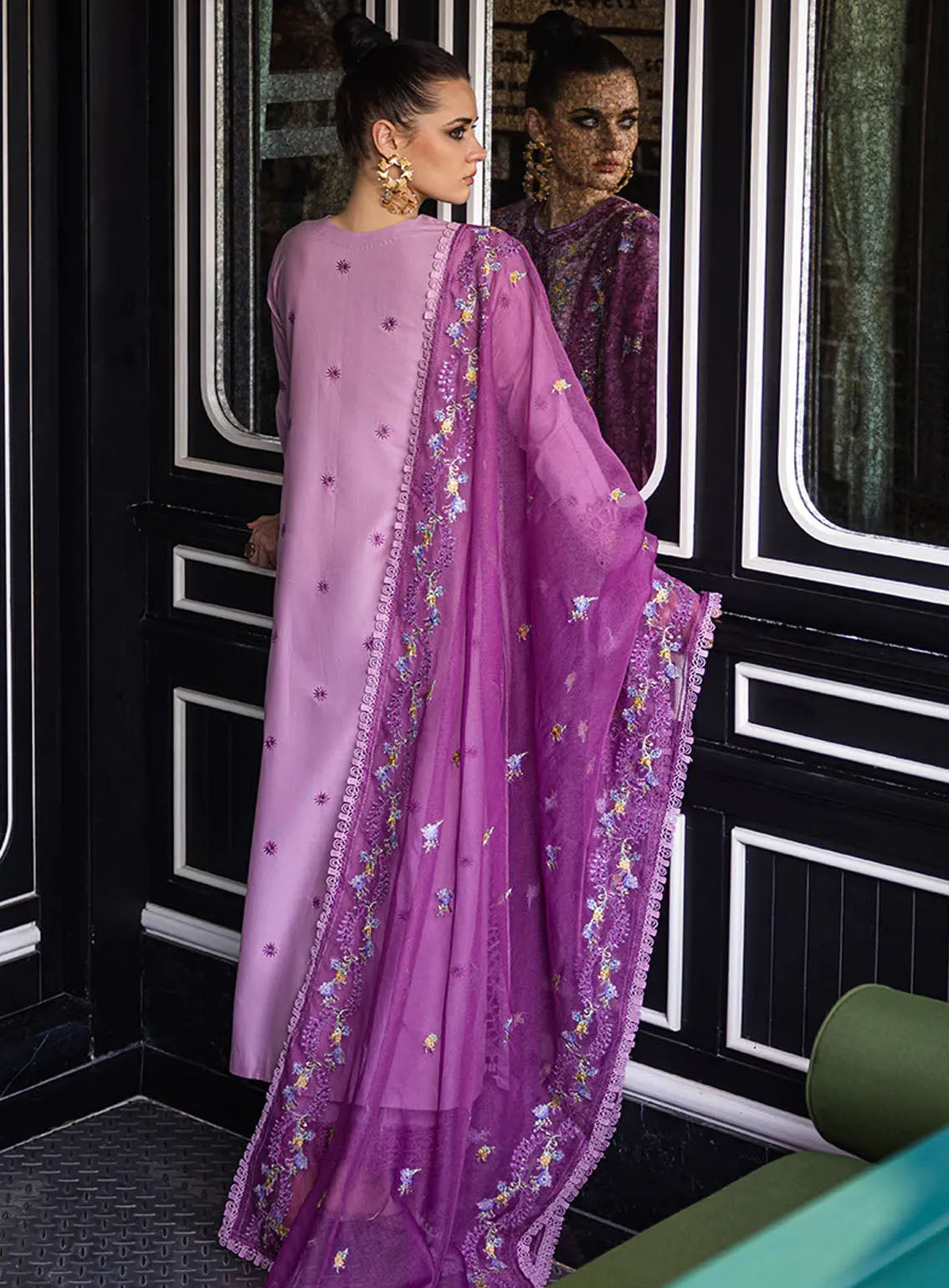 Orient Express By Mushq Embroidered Lawn Suits Unstitched 3 Piece - MQ24OE 01 ELODIE Orient Express By Mushq Embroidered Lawn Suits Unstitched 3 Piece - MQ24OE 01 ELODIE