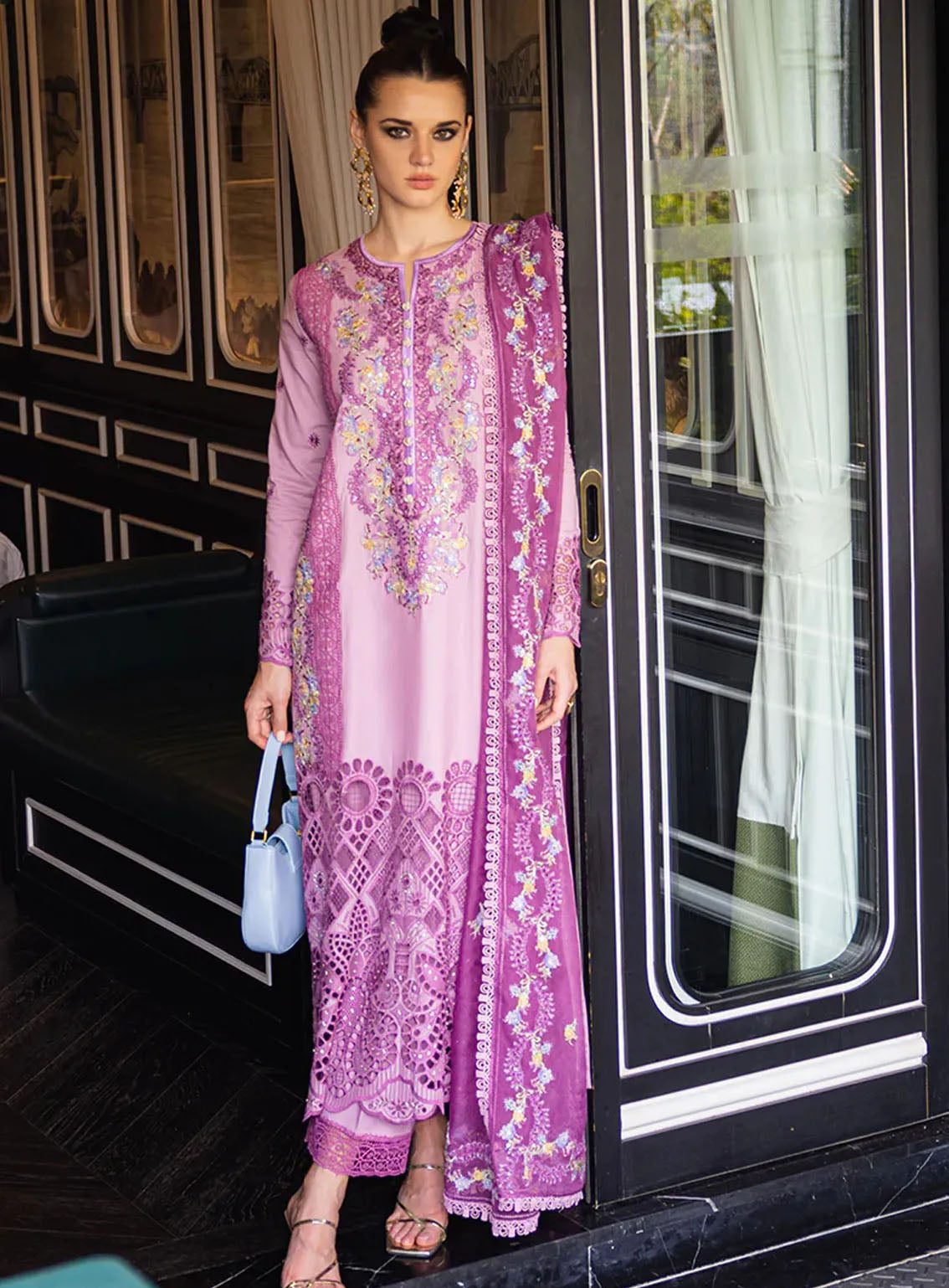 Orient Express By Mushq Embroidered Lawn Suits Unstitched 3 Piece - MQ24OE 01 ELODIE Orient Express By Mushq Embroidered Lawn Suits Unstitched 3 Piece - MQ24OE 01 ELODIE